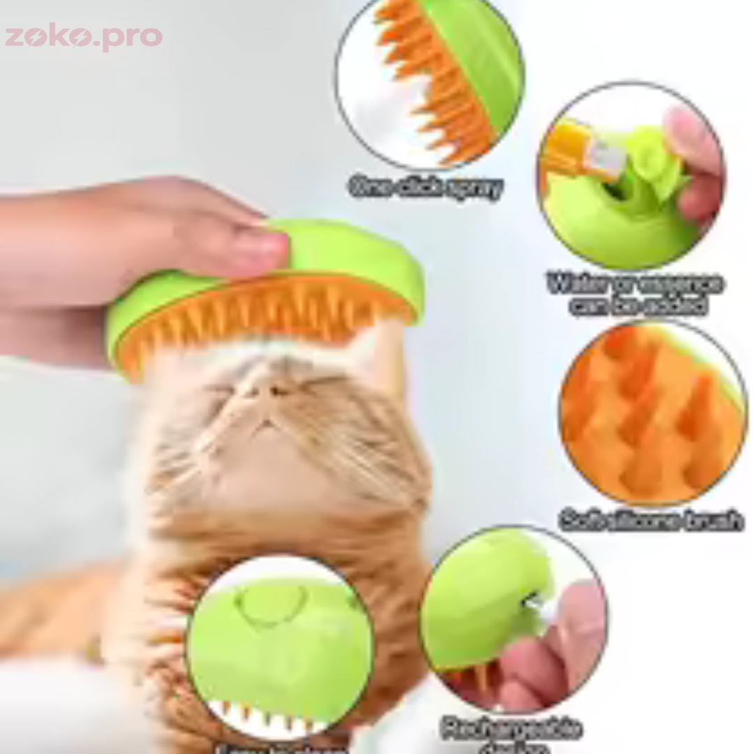 CEPILLO DE VAPOR 3 EN 1 PARA MASCOTAS