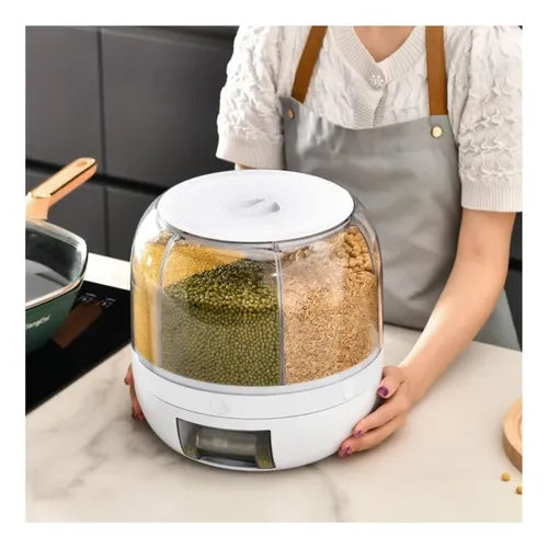 Dispensador organizador de granos 6 en 1